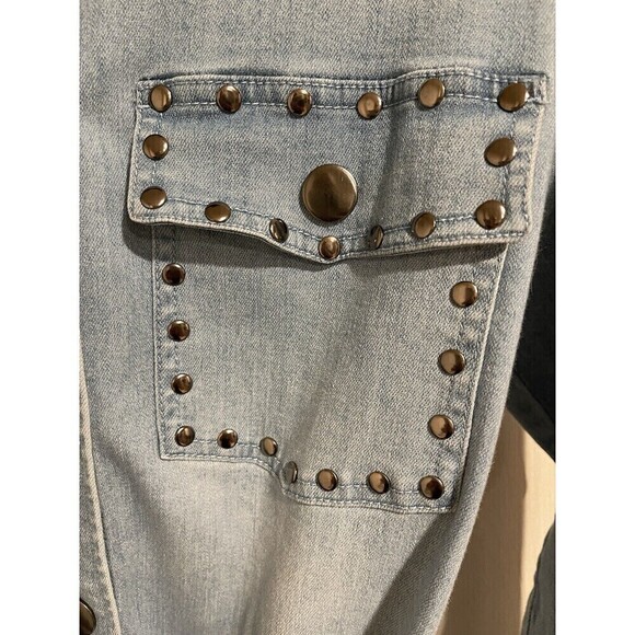 G by Giuliana Black Label EcoChic Denim Studded Shacket - Picture 4 of 7